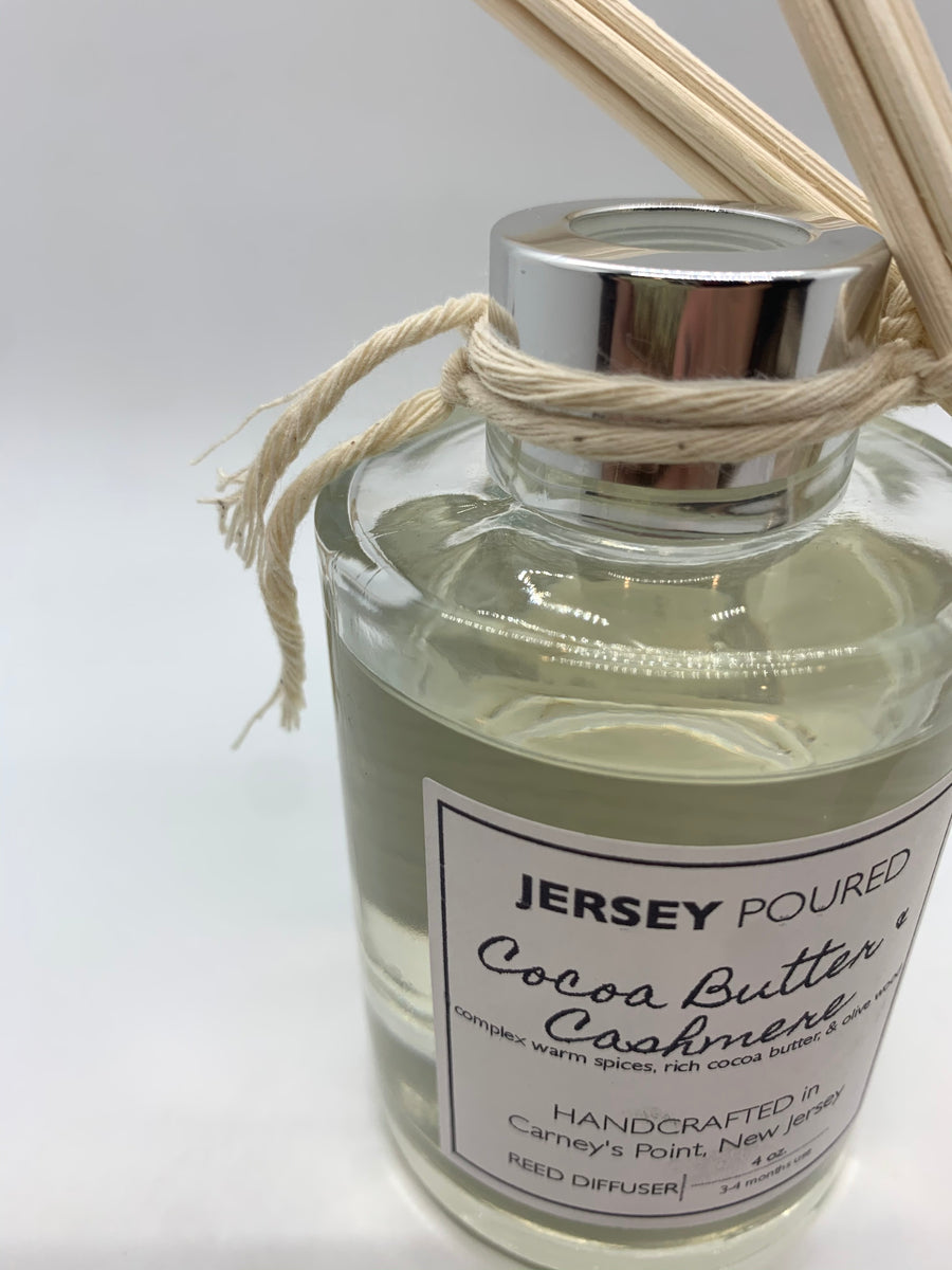 Cocoa Butter & Cashmere Reed Diffuser Jersey Poured Candles & Co.