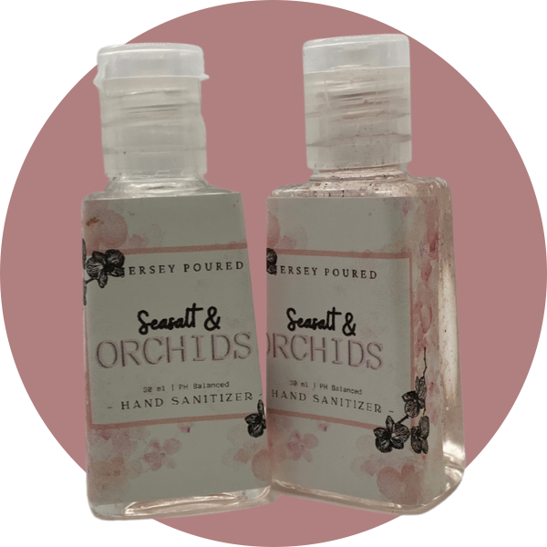 Sea Salt & Orchids Hand Sanitizer Jersey Poured Candles & Co.