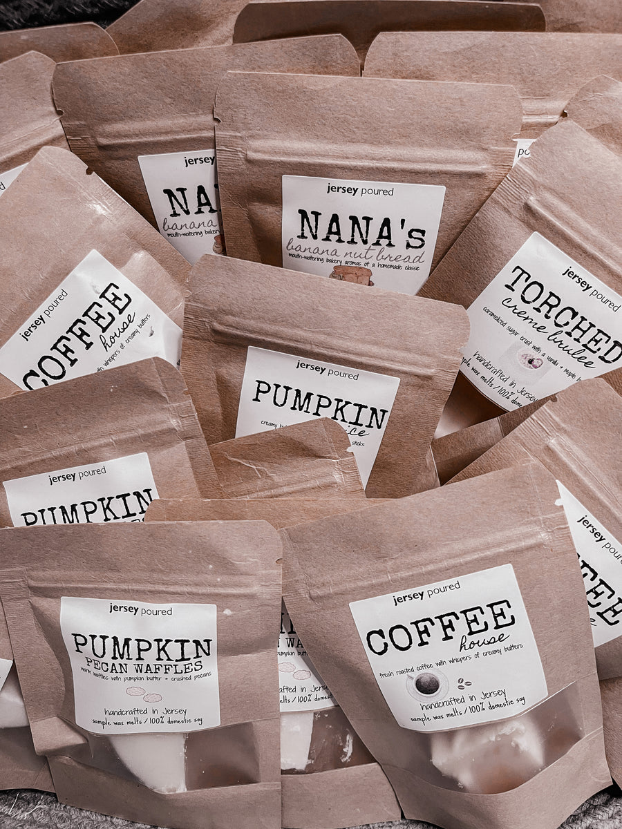 Wax Melt Sample Bags Jersey Poured Candles & Co.